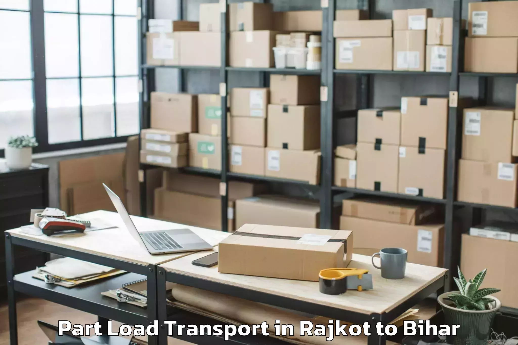 Book Your Rajkot to Jai Prakash Vishwavidyalaya Ch Part Load Transport Today